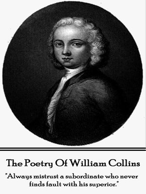 cover image of The Poetry of William Collins